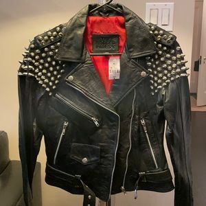 BNWT RAGGED PRIEST LF LEATHER SPIKE JACKET